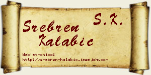 Srebren Kalabić vizit kartica